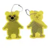 en13356 standard plastic children safety reflectors/Golden & Silver Bear Reflective Acrylic material