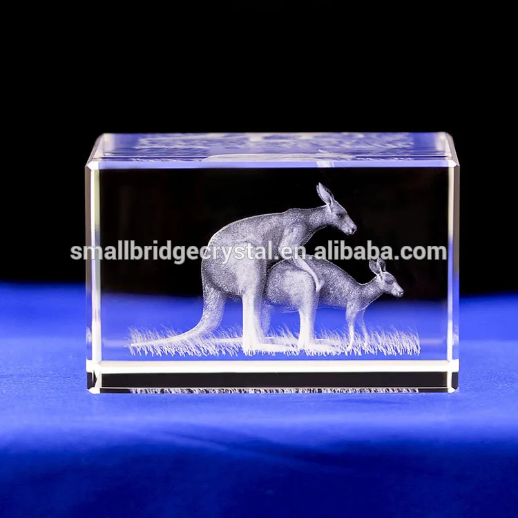 Presentes de gravação a laser de cristal 3D/Presentes de decoração de vidro