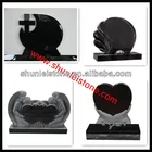 Granite double heart shaped headstone tombstone