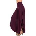 New Arrivals Summer Wine Red Ladies Pants Breathable Flare Wide Leg Pants