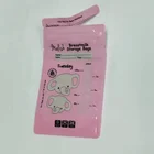 Custom printed clear zip lock stand up pouch bpa free breastmilk storage bags