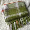 Full Size Woven 100% Acrylic Plain Green Plaid Yiwu Blanket