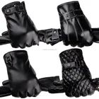 Mens leather race motor bike cycling motorcycle gloves