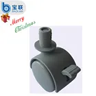 1 1/2" wheel gray plastic small furniture casters with socket
