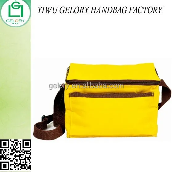 polyester insulated Cooler outdoor picnic bag with front zip-pockets lunch bag for adult