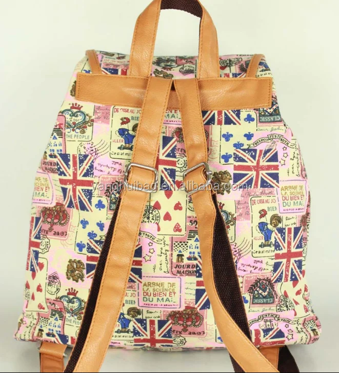 Wholesale unisex canvas sports travelling backpack bag