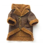 Amazon Hot Sell New Style Leather Dog Jacket Clothes,Pet Coats Apparel Winter Cheep Dog Pet Clothes For Small Dog Pet