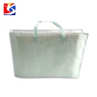 Factory price newest non-woven plastic zipper pvc blanket bag with handles for sale