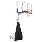 Professional portable adjustable movable basketball stand hoop with steel ballast base and 45 rim for outdoor