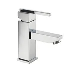 Hot Cold Water Classic Bath Mixer Water Tap Bathroom Kitchen Sink Basin Faucet Square