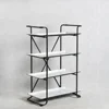 Mayco 4 layers Foldable Industrial Style bookcase metal Wrought Iron Bookshelf