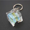 Fashion Crystal Acrylic Ice Cube Keychain Keyring ice cube keychain with Bottle Opener