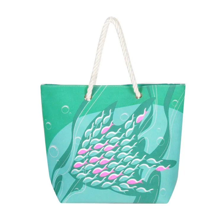 korean women bag printing shoulder shopping bag,
