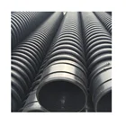 12 inch black corrugated double wall plastic culvert pipe for drain
