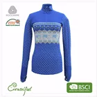 New plus size women merino wool thermal knitting new design girl sweater