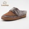 new coming exotica ladies tipped fur indoor clog slippers
