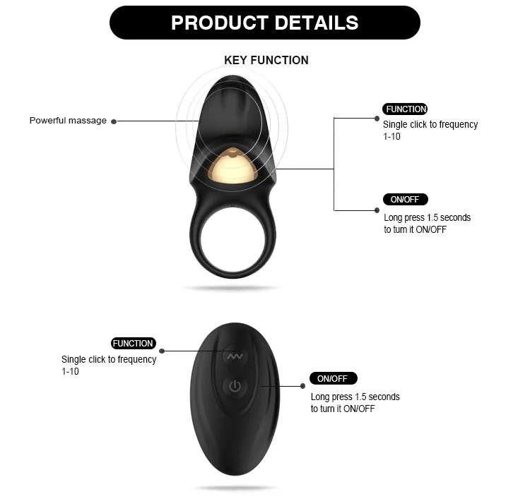 Silicon Man Penis Vibrator For Vibrating Sex Toys Men Cock Ring