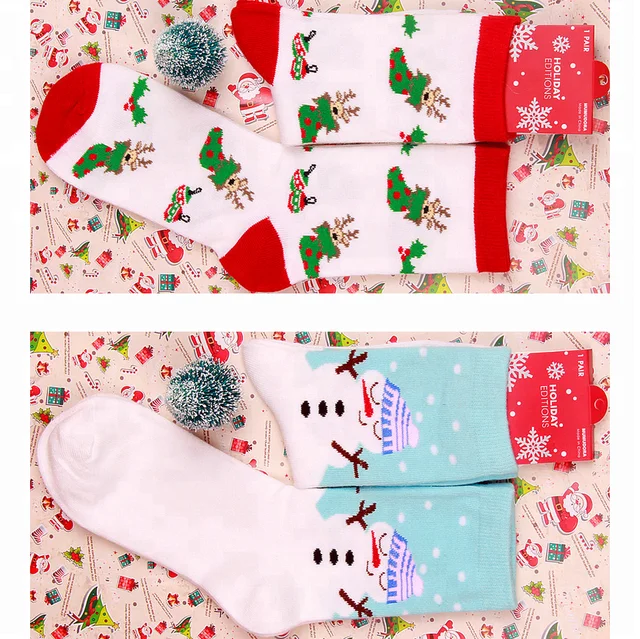mix designs fashion beautiful adult cotton women christmas socks