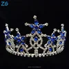 Blue Crystal Tiara Queen Crown For Kids Boys Crowns Round Crowns