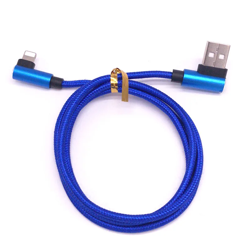 Nylon Braided Data Charging Dual Right Angle Type C V8 Elbow Gaming Micro Cable 90 Degree USB Cable For iPhone Galaxy Android - ANKUX.COM