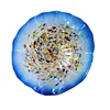 Hand Blown Murano Glass Flowers Multicolor Hanging Lobby Wall Decoration Art Plates