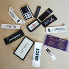 Wholesale Custom Brand Name screen printing silk ribbon clothing label for T Shirts