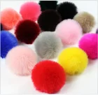 Direct supply imitation rabbit fur pom faux fox fur pom /false raccoon fur pom/fake fur pom pom