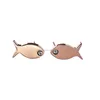 One Dollar Items From Chain Rose Gold Fish Stud Earrings, Sea Animal Jewelry