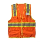 Safety reflective clothing with multiple pockets
