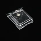 Fashion design Recyclable mini waterproof button pouch PVC jewelry gift bags with snap closure