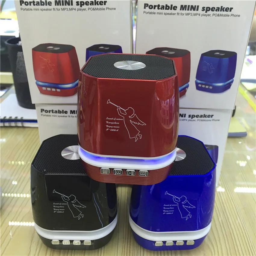 Portable mini sound wireless sound box LED color lamp cannon Colorful Sound Box Subwoofer Loudspeaker FM TFcard For Smart Phone - ANKUX.COM