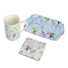 High quality sets of 2 ceramic coffee mug tea set with melamine tray & coaster