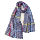 2019 hot sale acrylic colorful plaid scarf houndstooth lady shawl