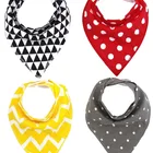 2017 New Products Wholesale Custom Logo Multificational Baby Bib Bandana 100% Organic Cotton