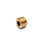 Manufacturers brass inner Male hexagon blocked pipe fitting end cap with hexagon inside