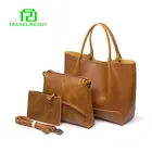 genuine leather handbags for women shoulder bags tote satchel hobo 3pcs purse set