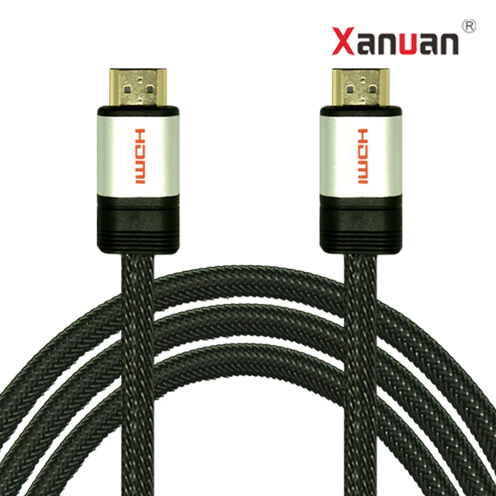 XANUAN aluminum and mesh braided hdmi Cord 6FT HDMI Cable 4K 60Hz with Audio Ethernet for Amazon - idealCable.net
