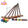 Wholesale outdoor wooden 6-player croquet game for lawn play W01D003