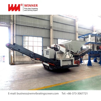 Crawler type mobile coal mining jaw crusher