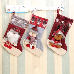 new large size christmas sock gift bag santa claus gift bag