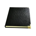 Leather bound day journal notebook planner with logo embossed