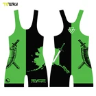 custom sublimated usa plus size wrestling singlets