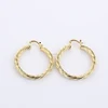 2017 new fashion Jewelry casual round gold color rose golden hoop earrings