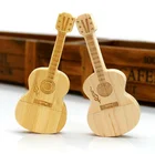 Gift Wood Guitar 2gb 8gb 16gb USB Flash Drive With Maple Eco Friendly Wooden For Recycling Usb Disk