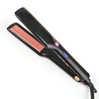FREE Private Label! Infrared Hair Straightener Professional LCD Flat Iron with Ceramic Plate