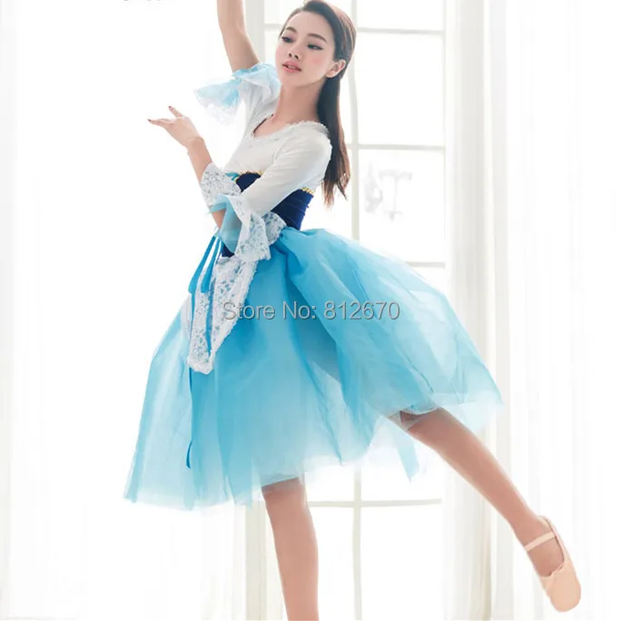 Retail! Ladies clothing for dance lace professional ballet tutu for women with soft lace tulle skirts middle sleeve 2830