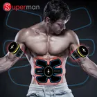 Three pads electric muscle stimulator wireless ems fitness massager machine