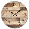 13" Round Rustic Natural Color Wood Wall Clock