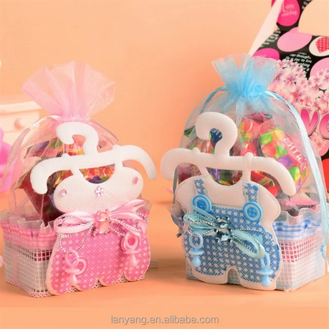 shape organza candy/chocolate favor bags/bag for baby shower