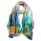 Custom Wholesale Low Price Unique Print Logo Uniform Silk Scarf